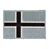 🇳🇴 ULFHEDNAR Velcro-Patch med norsk flagg i tan. Perfekt for å vise nasjonal stolthet! Størrelse 4x6 cm. Tilgjengelig i flere farger. Lær mer nå!