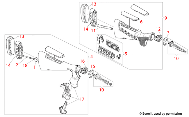 Benelli U.S.A.® Vinci Stock Assembly 