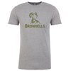 MENS TSHIRT  DARK HEATHER GRAY W/ BROWNELLS LOGO XS